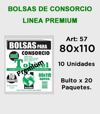 Bolsas de Consorcio 80x110 Linea Premium Mitobicel