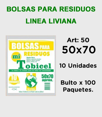 Bolsas de Residuos Linea Liviana 50x70 mitobicel