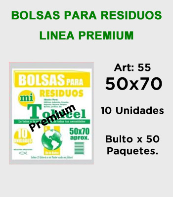 Bolsas de Residuos 50x70 Linea Premium Mitobicel