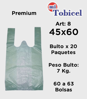 Bolsa Camiseta Verde Reforzada 45x60 mitobicel