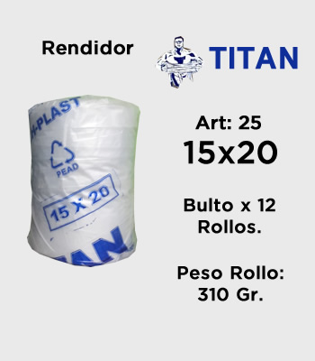 Rollos de Arranque Titan - Premium Rendidor 15x20 mitobicel