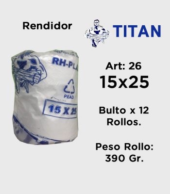 Rollos de Arranque Titan - Premium Rendidor 15x25 mitobicel