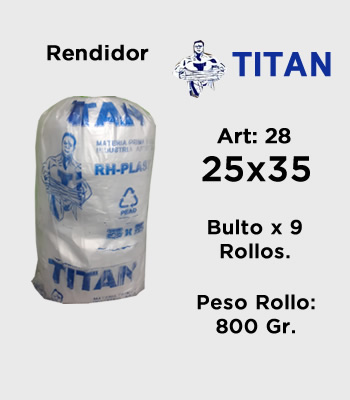 Rollos de Arranque Titan - Premium Rendidor 25x35 mitobicel