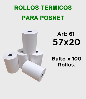 Rollos Térmicos Para Posnet 57x20 Mitobicel